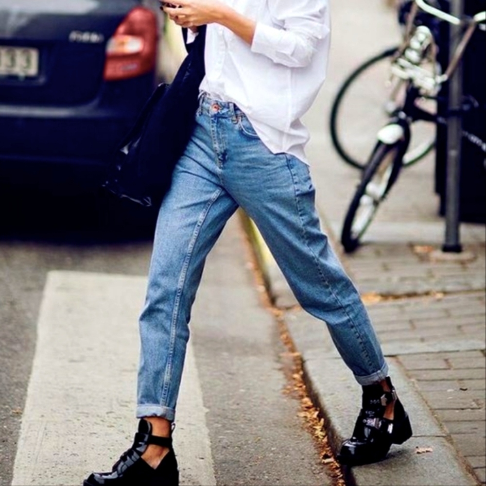 Vintage Vivaldi Jeans High Waisted Rise Tapered Balloon Mom Medium Wash 12